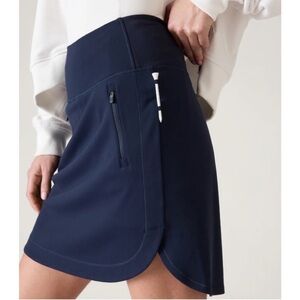 Athleta Holiday 2021 Fairway Golf and Tennis Skort Skirt 18”Navy Blue